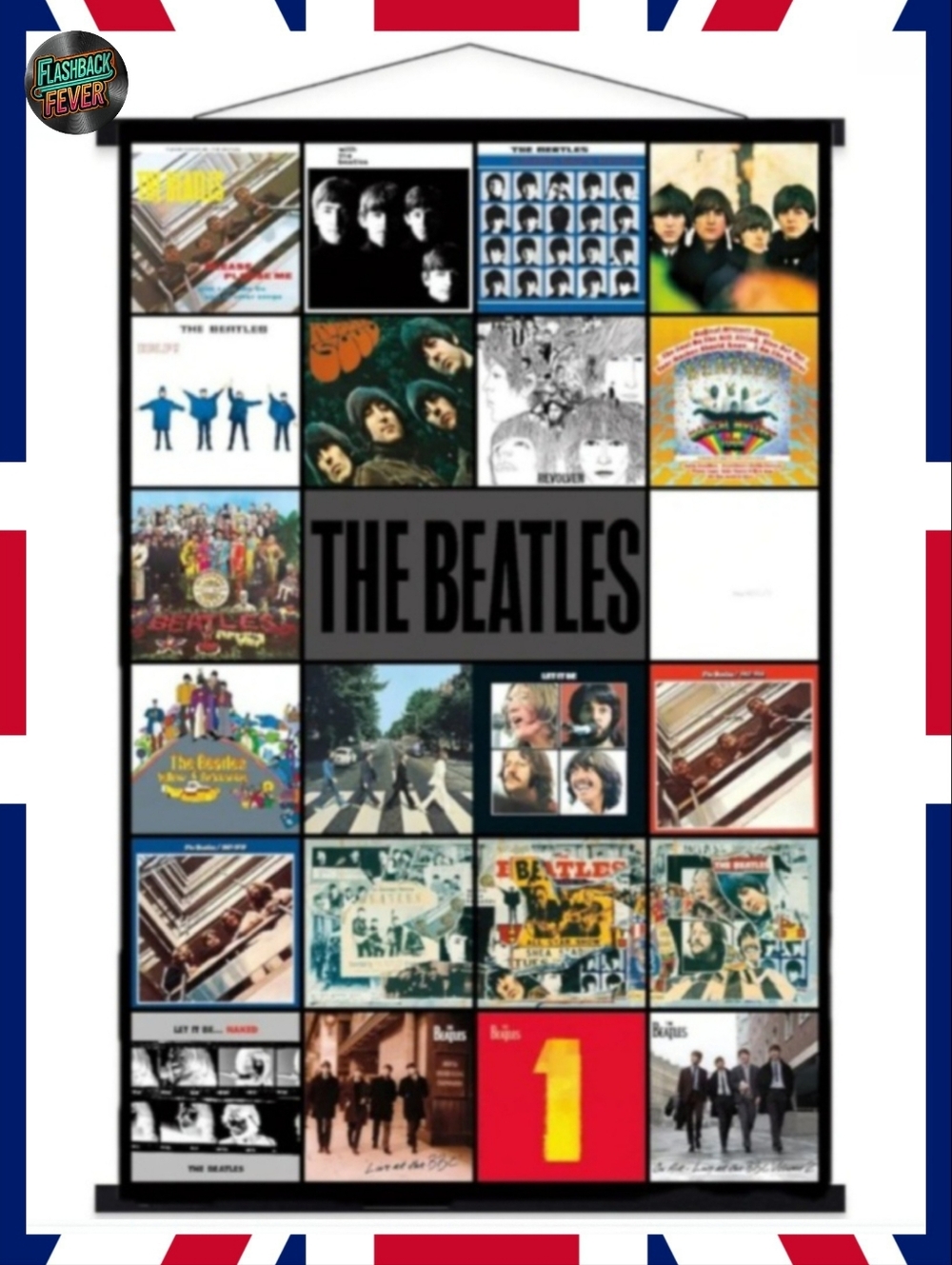 THE BEATLES😎Albums Framed Poster 24" x 36" & Magnetic Wood